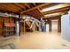 Unfinished basement with utility connections and plenty of room for storage at 218 Woodview Se Ln, Smyrna, GA 30082