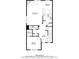 Second floor plan with kitchen, living room, dining area, and bedroom at 2450 Mildon Hall Ln, Lawrenceville, GA 30043