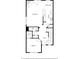 Second floor plan showing the kitchen, living room, bedroom, and bath at 2450 Mildon Hall Ln, Lawrenceville, GA 30043