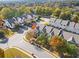 Attractive street view of townhomes featuring well-maintained lawns, sidewalks, and mature trees in a suburban neighborhood at 2450 Mildon Hall Ln, Lawrenceville, GA 30043
