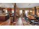 Open floor plan featuring the kitchen, dining area, and access to the backyard at 1104 Stepping Stone Ln, Conyers, GA 30012