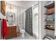 Charming bathroom with a stylish vanity, and decorative shower curtain at 2382 Whites Mill Ln, Decatur, GA 30032