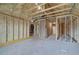 Partially finished interior showcasing exposed framing and initial insulation at 109 Sunflower Ne Cir, Cartersville, GA 30121