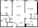 Detailed floor plan illustrating the layout with dimensions for bedrooms, living room, kitchen, and bathrooms at 1418 Dresden Ne Dr # 385, Brookhaven, GA 30319