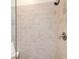 Modern tiled shower with glass door and chrome fixtures at 1418 Dresden Ne Dr # 385, Brookhaven, GA 30319