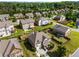 Scenic aerial view of neighborhood homes with manicured lawns and mature trees in a desirable community at 1520 Gallant Fox Ln, Suwanee, GA 30024