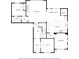 Detailed first-floor floor plan layout highlighting the living room, kitchen, and dining areas at 1520 Gallant Fox Ln, Suwanee, GA 30024