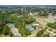 Aerial view highlighting the neighborhood amenities with the lake and recreation at 2045 Calmwater Ct, Suwanee, GA 30024