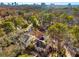 Scenic aerial view of a neighborhood featuring tree coverage and city skyline in the distance at 2217 Virginia Ne Pl, Atlanta, GA 30305
