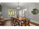 Bright dining room featuring modern light fixture and natural light from the window at 2217 Virginia Ne Pl, Atlanta, GA 30305
