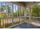 Relaxing screened porch showcasing bluestone floors and views of the beautiful backyard at 2217 Virginia Ne Pl, Atlanta, GA 30305