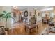 Inviting entry with hardwood floors flowing into the dining and living areas at 5342 Lakerock Sw Dr, Atlanta, GA 30331