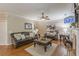 Spacious living room with neutral tones, comfortable seating, and decorative accents at 5342 Lakerock Sw Dr, Atlanta, GA 30331