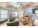 View of living room with hardwood floors, coffered ceilings and sitting area at 5342 Lakerock Sw Dr, Atlanta, GA 30331