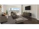 Bright living room features large windows with scenic views and contemporary decor at 3475 Oak Valley Rd # 1850, Atlanta, GA 30326