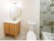 Bathroom features new cabinet with modern sink and mirror at 2192 Stenger Rd, Douglasville, GA 30135