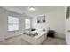 Bright bedroom with neutral carpet, two windows, and simple, stylish decor at 3442 Old Towne Ln, Cumming, GA 30040
