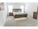 Bedroom features neutral carpet, a ceiling fan, and recessed lighting at 3442 Old Towne Ln, Cumming, GA 30040