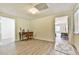 Versatile basement area with space for a home office and living area, including vinyl floors at 3435 Vista Creek Dr, Dacula, GA 30019