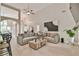Spacious living room with high ceilings, comfortable sofas, and stylish decor at 3435 Vista Creek Dr, Dacula, GA 30019
