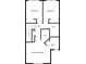 Upstairs floorplan featuring two bedrooms, two baths, a primary bedroom with walk-in closet, and stairs at 2326 Nicole Dr, Hampton, GA 30228