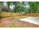 Spacious fenced backyard with a concrete slab, offering privacy and potential for outdoor activities at 73 Whitefoord Se Ave, Atlanta, GA 30317