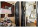 This elegant hallway leads to a stylish bathroom with a granite countertop, and spa-like features at 1421 Peachtree Ne St # 203, Atlanta, GA 30309