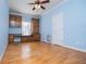 Bedroom with built-in desk and cabinets at 111 Dixson Rd, Bowdon, GA 30108