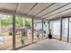 Enclosed patio area perfect for relaxing or entertaining at 376 Paula Ct, Lawrenceville, GA 30046