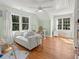 Inviting living room features hardwood floors, soft colors and bright sunlight at 582 Lakeshore Ne Dr, Atlanta, GA 30307
