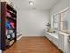 Bonus office space with built in seating, natural light, and custom shelving at 582 Lakeshore Ne Dr, Atlanta, GA 30307