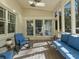 Screened-in porch offering comfortable seating and an airy, relaxed atmosphere with views of the trees at 582 Lakeshore Ne Dr, Atlanta, GA 30307