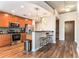 Modern kitchen with stainless steel appliances and an island with bar stool seating at 3300 Windy Ridge Se Pkwy # 718, Atlanta, GA 30339