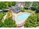 Community pool featuring comfortable lounge seating, picturesque landscaping and refreshing water under sunny skies at 3799 Chattahoochee Summit Se Dr # 5, Atlanta, GA 30339