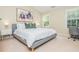 Bright bedroom features a large window and a bed with a gray frame and white bedding at 3799 Chattahoochee Summit Se Dr # 5, Atlanta, GA 30339