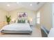 Bright bedroom with a large window, ceiling fan, and a bed with white bedding at 3799 Chattahoochee Summit Se Dr # 5, Atlanta, GA 30339