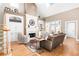 Bright living room with hardwood floors, fireplace, built-ins, and ample natural light at 1967 Mason Mill Rd, Decatur, GA 30033