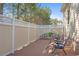 Private outdoor patio featuring stylish lounge chairs at 1967 Mason Mill Rd, Decatur, GA 30033