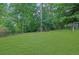 A lush, well-maintained lawn complements the trees and fence of the home's backyard at 779 Sanders Rd, Cumming, GA 30041