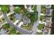 Aerial view of property highlighting the landscaping and location within the neighborhood at 1274 Ridge Vista Ct, Lawrenceville, GA 30043