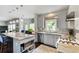 Spacious kitchen with a large island, modern appliances, and stylish cabinetry at 1274 Ridge Vista Ct, Lawrenceville, GA 30043