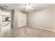 Neutral bedroom with view of staircase and upstairs hall at 963 Hawk Creek Trl, Lawrenceville, GA 30043