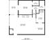 Floor plan featuring living room, dining area, kitchen, bedroom, and balcony at 1015 Dunbar Dr, Dunwoody, GA 30338