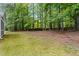 A large grassy backyard area with tall trees at 605 Buttercup Trce, Johns Creek, GA 30022