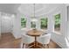 Cozy breakfast nook with large windows and hardwood floors, perfect for casual dining at 605 Buttercup Trce, Johns Creek, GA 30022