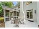 A beautiful back patio featuring seating, a screen porch, and a door leading inside at 605 Buttercup Trce, Johns Creek, GA 30022