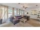 Bright living room featuring backyard views and stylish decor at 709 Eastwood Rise, Stone Mountain, GA 30087