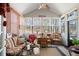 Inviting sunroom featuring wicker furniture, ample windows, and a cozy atmosphere at 5034 Kingsbridge Pass, Powder Springs, GA 30127