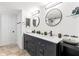 Modern bathroom featuring a double vanity, quartz countertops, and sleek fixtures at 199 14Th Ne St # 2312, Atlanta, GA 30309
