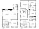 Detailed floor plan showcasing the layout of the living room, kitchen, dining area, bathrooms, foyer, and entry on the first floor at 3826 Baxley Village Trl, Suwanee, GA 30024